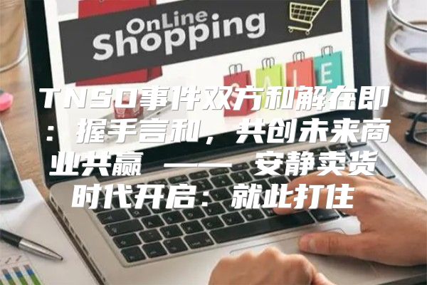 TNSO事件双方和解在即：握手言和，共创未来商业共赢 —— 安静卖货时代开启：就此打住
