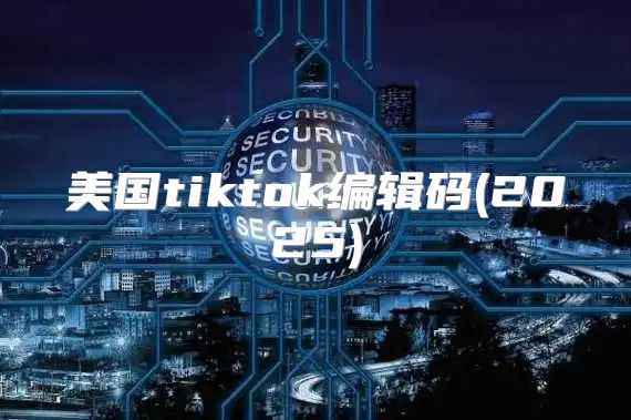 美国tiktok编辑码(2025)