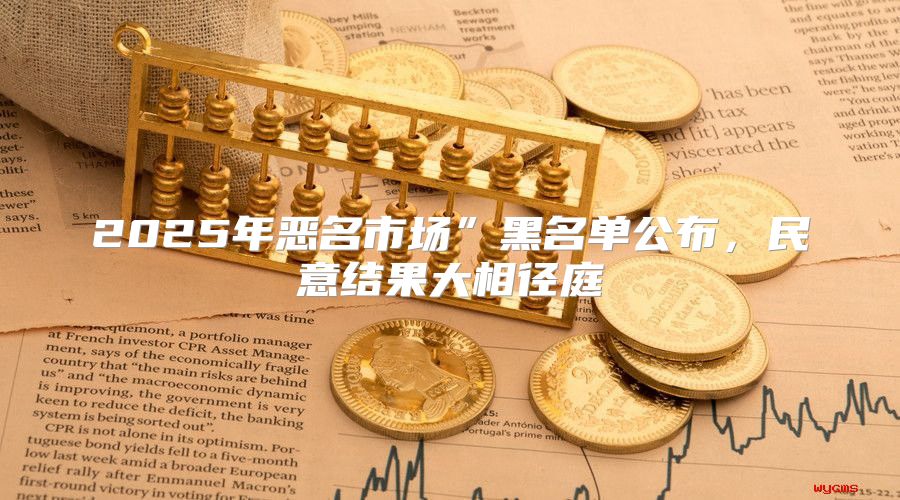 2025年恶名市场”黑名单公布，民意结果大相径庭