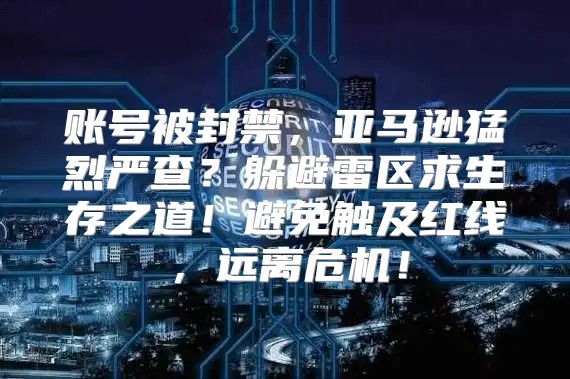 账号被封禁，亚马逊猛烈严查？躲避雷区求生存之道！避免触及红线，远离危机！