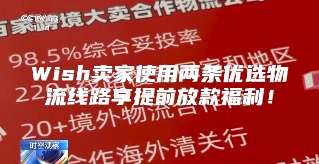 Wish卖家使用两条优选物流线路享提前放款福利！