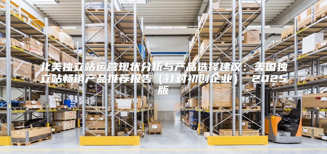 北美独立站运营现状分析与产品选择建议：美国独立站畅销产品推荐报告针对初创企业 2025版