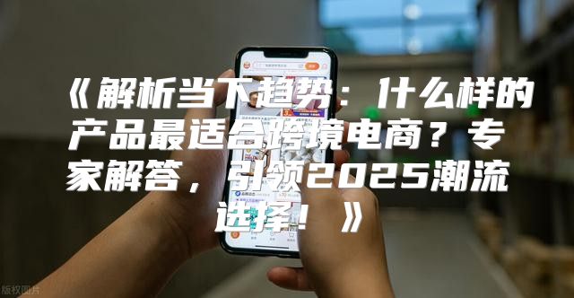 解析当下趋势：什么样的产品最适合跨境电商？专家解答，引领2025潮流选择！