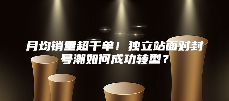 月均销量超千单！独立站面对封号潮如何成功转型？