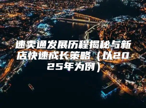 速卖通发展历程揭秘与新店快速成长策略以2025年为例