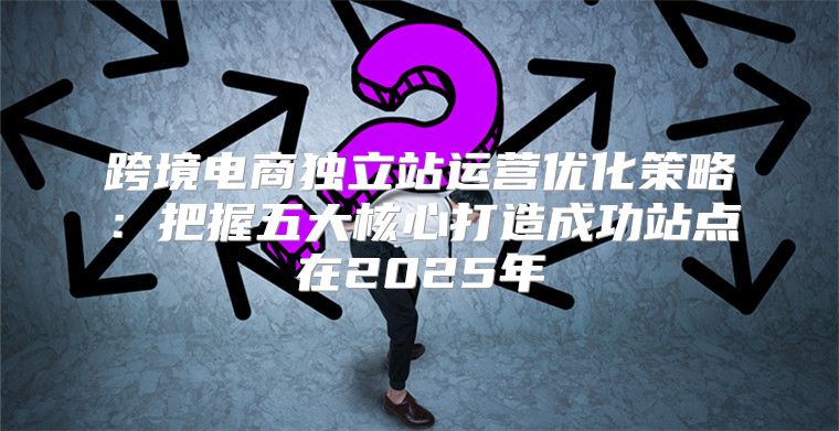 跨境电商独立站运营优化策略：把握五大核心打造成功站点在2025年