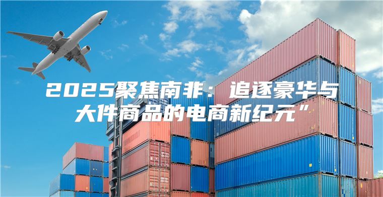 2025聚焦南非：追逐豪华与大件商品的电商新纪元”