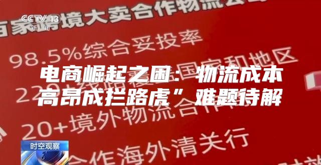 电商崛起之困：物流成本高昂成拦路虎”难题待解