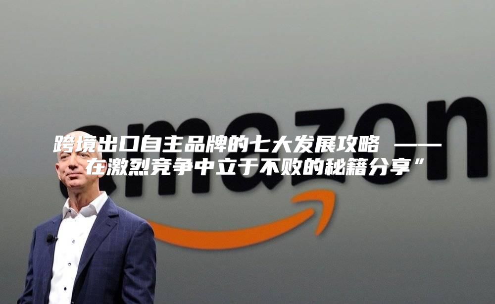 跨境出口自主品牌的七大发展攻略 —— 在激烈竞争中立于不败的秘籍分享”