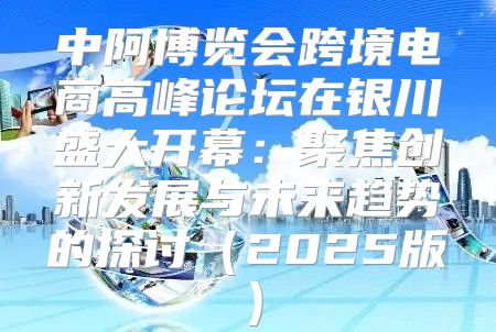中阿博览会跨境电商高峰论坛在银川盛大开幕：聚焦创新发展与未来趋势的探讨2025版