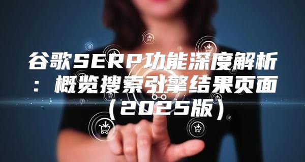 谷歌SERP功能深度解析：概览搜索引擎结果页面2025版