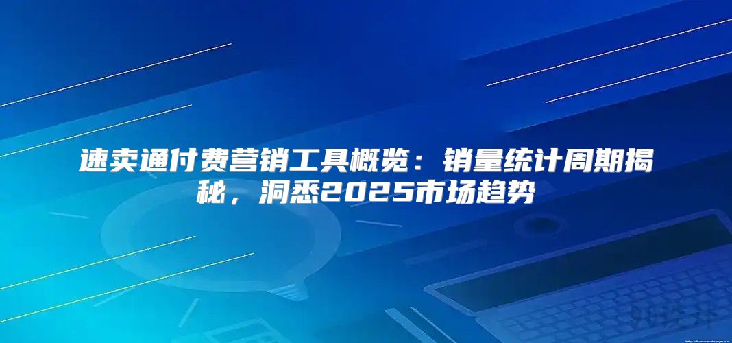 速卖通付费营销工具概览：销量统计周期揭秘，洞悉2025市场趋势