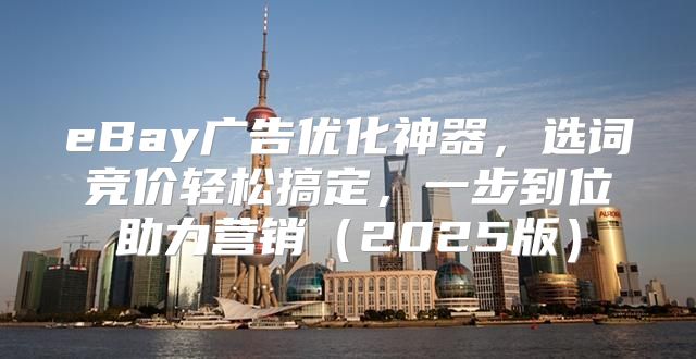 eBay广告优化神器，选词竞价轻松搞定，一步到位助力营销2025版