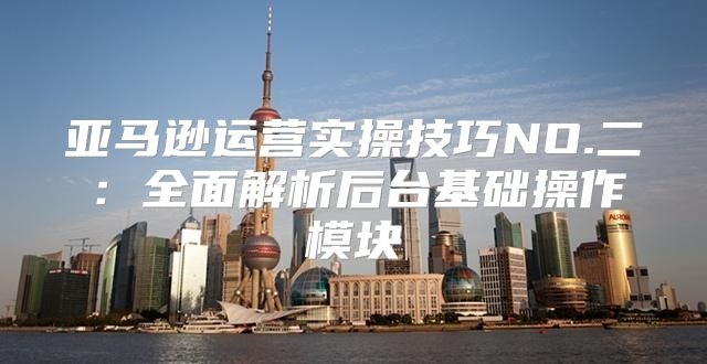 亚马逊运营实操技巧NO.二：全面解析后台基础操作模块