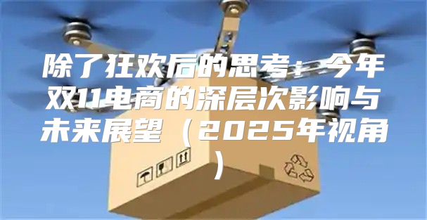 除了狂欢后的思考：今年双11电商的深层次影响与未来展望2025年视角