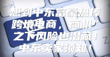 想到中东富豪热捧跨境电商，商机”之下风险也潜藏！中东卖家须知！