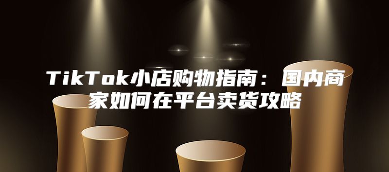 TikTok小店购物指南：国内商家如何在平台卖货攻略
