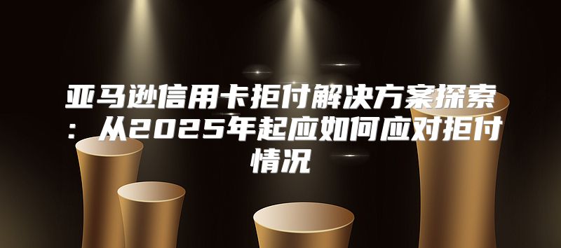 亚马逊信用卡拒付解决方案探索：从2025年起应如何应对拒付情况