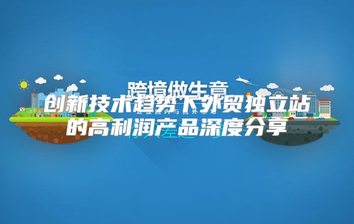 创新技术趋势下外贸独立站的高利润产品深度分享