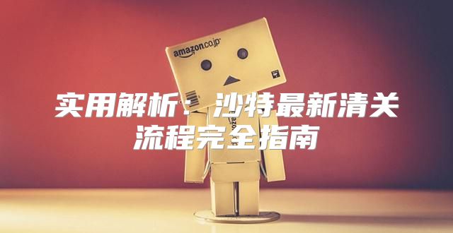 实用解析：沙特最新清关流程完全指南