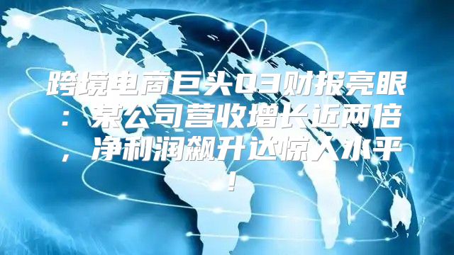 跨境电商巨头Q3财报亮眼：某公司营收增长近两倍，净利润飙升达惊人水平！