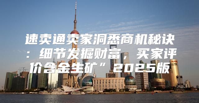 速卖通卖家洞悉商机秘诀：细节发掘财富，买家评价含金生矿”2025版