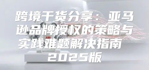 跨境干货分享：亚马逊品牌授权的策略与实践难题解决指南 2025版
