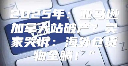 2025年：亚马逊加拿大站破产？卖家哭诉：海外仓货物全躺！”