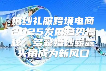 婚纱礼服跨境电商2025发展趋势揭秘：多彩婚纱崭露头角成为新风口