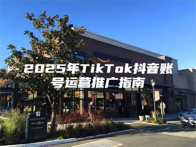 2025年TikTok抖音账号运营推广指南