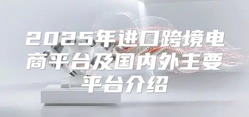 2025年进口跨境电商平台及国内外主要平台介绍