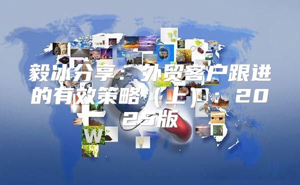 毅冰分享：外贸客户跟进的有效策略上：2025版