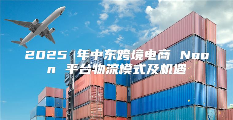 2025 年中东跨境电商 Noon 平台物流模式及机遇
