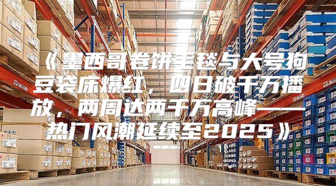 墨西哥卷饼毛毯与大号狗豆袋床爆红，四日破千万播放，两周达两千万高峰——热门风潮延续至2025