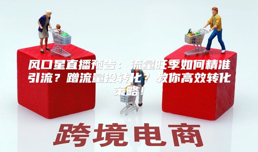 风口星直播预告：流量旺季如何精准引流？蹭流量没转化？教你高效转化策略！