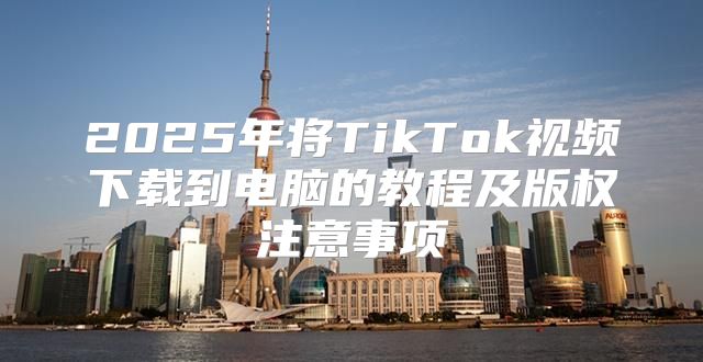 2025年将TikTok视频下载到电脑的教程及版权注意事项