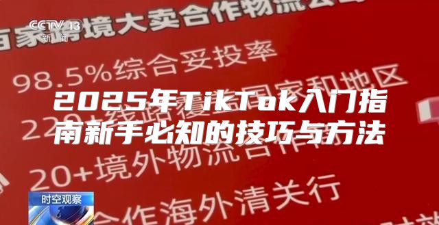 2025年TikTok入门指南新手必知的技巧与方法