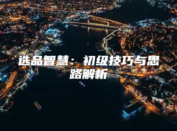 选品智慧：初级技巧与思路解析