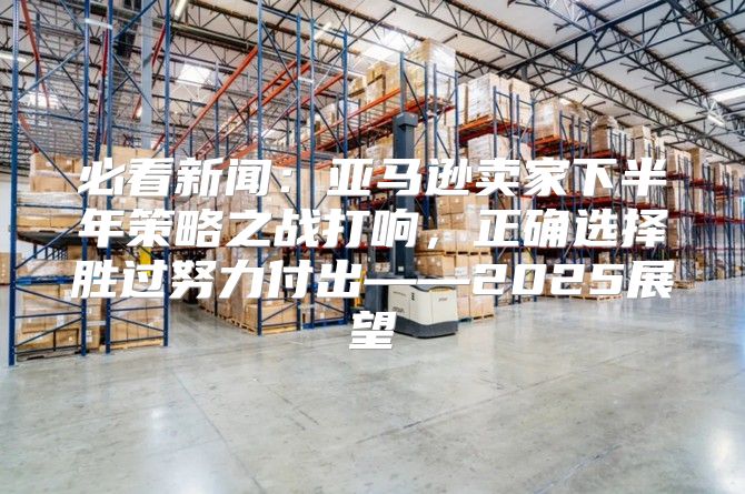 必看新闻：亚马逊卖家下半年策略之战打响，正确选择胜过努力付出——2025展望