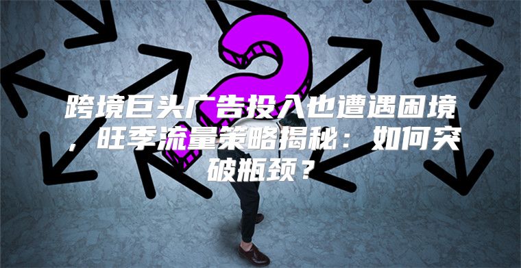 跨境巨头广告投入也遭遇困境，旺季流量策略揭秘：如何突破瓶颈？