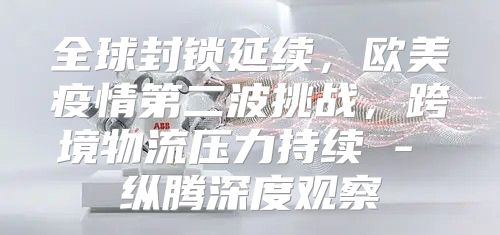 全球封锁延续，欧美疫情第二波挑战，跨境物流压力持续 - 纵腾深度观察