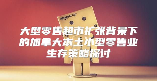 大型零售超市扩张背景下的加拿大本土小型零售业生存策略探讨