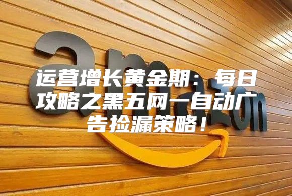 运营增长黄金期：每日攻略之黑五网一自动广告捡漏策略！