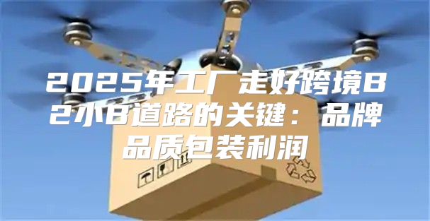 2025年工厂走好跨境B2小B道路的关键：品牌品质包装利润