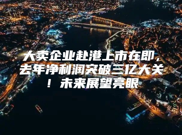 大卖企业赴港上市在即，去年净利润突破三亿大关！未来展望亮眼