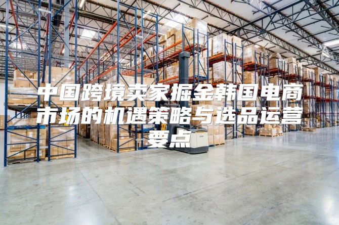 中国跨境卖家掘金韩国电商市场的机遇策略与选品运营要点