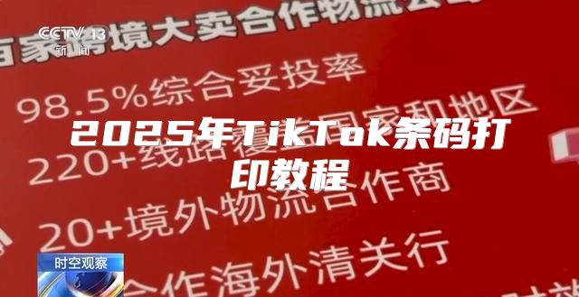2025年TikTok条码打印教程