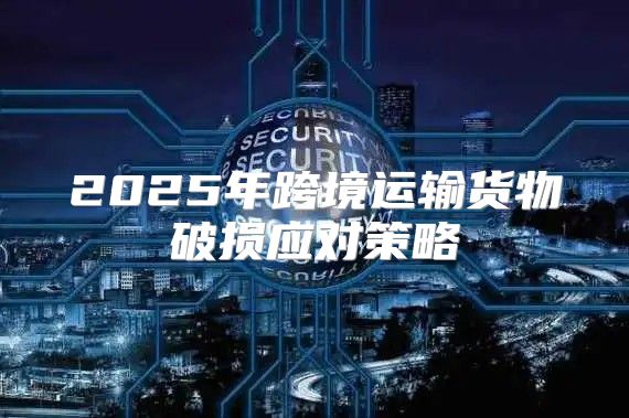 2025年跨境运输货物破损应对策略