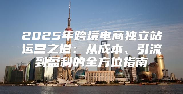 2025年跨境电商独立站运营之道：从成本、引流到盈利的全方位指南