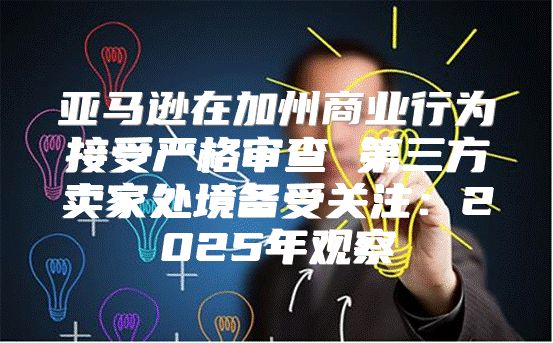 亚马逊在加州商业行为接受严格审查 第三方卖家处境备受关注：2025年观察